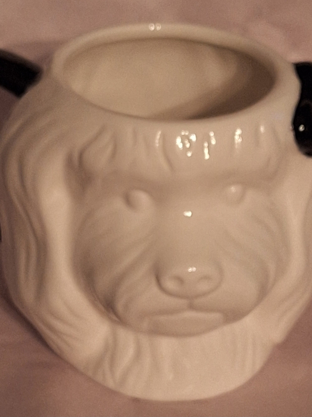 White Ceramic Cocker Dog Decorative Mug
